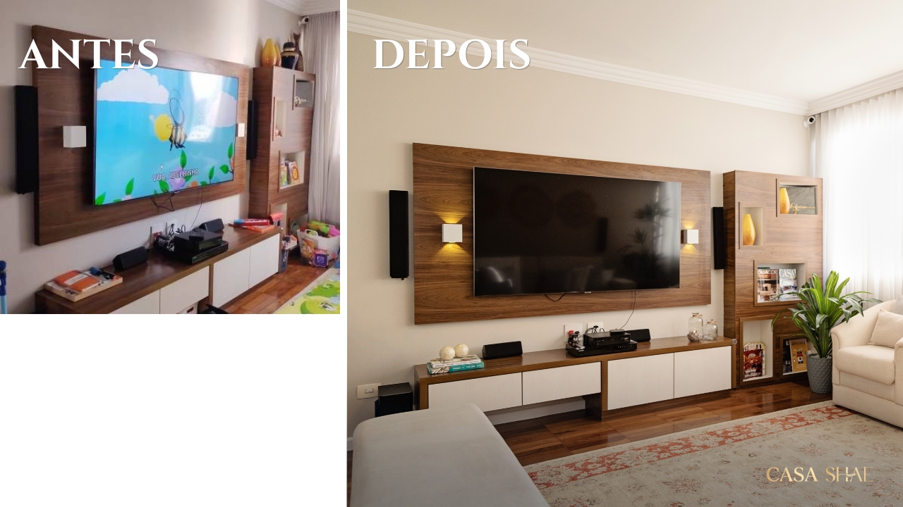 Antes e depois de imóvel preparado com o método