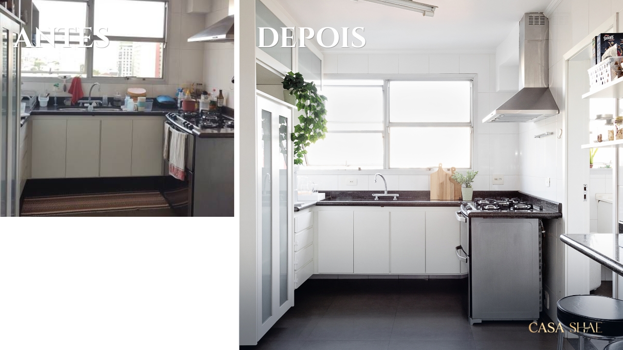Antes e depois de imóvel preparado com o método