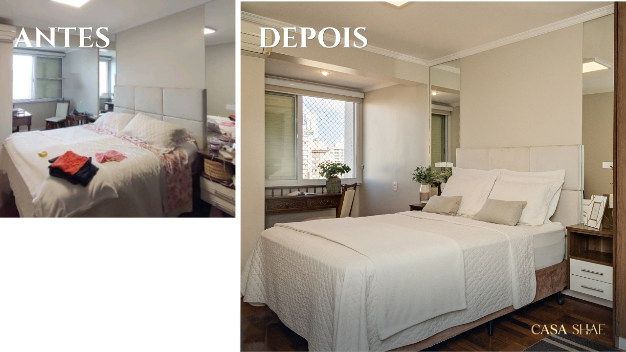 Antes e depois de imóvel preparado com o método