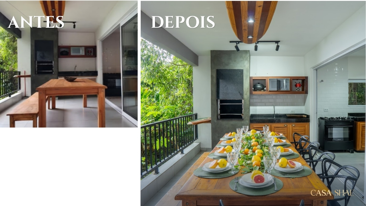 Antes e depois de imóvel preparado com o método